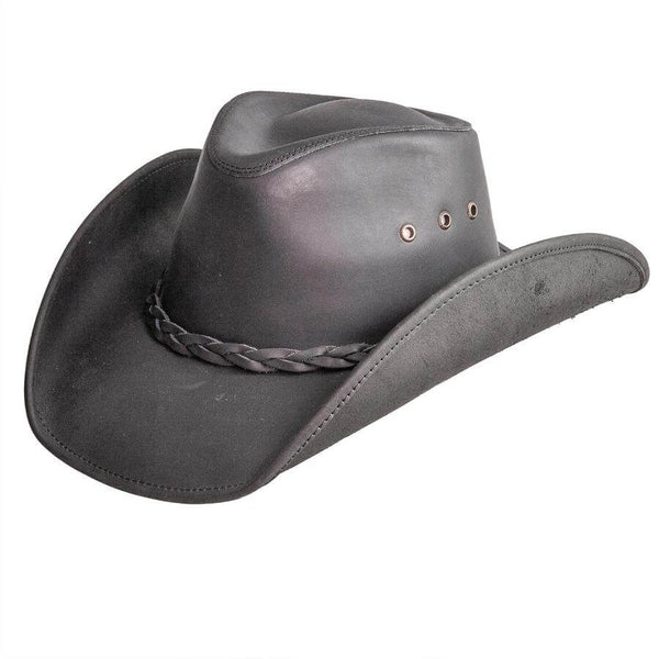 Hollywood Leather - Black Cowboy Hat - Leather Hat Band – Music-Pioneer