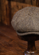 Ridgmount Baker Boy (Narrow Width) Sand Herringbone Donegal Tweed