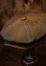 Johnson Baker Boy - (Wide-Width) Brown Herringbone