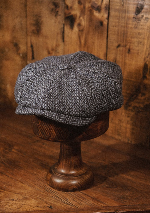 Morwell Baker Boy - (Mid-Width)  Harris Tweed Blue Barleycorn