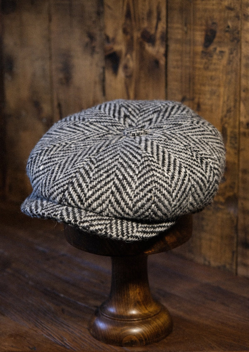 Newman Baker Boy - (Mid-Width) White & Black Herringbone