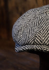 Newman Baker Boy - (Mid-Width) White & Black Herringbone