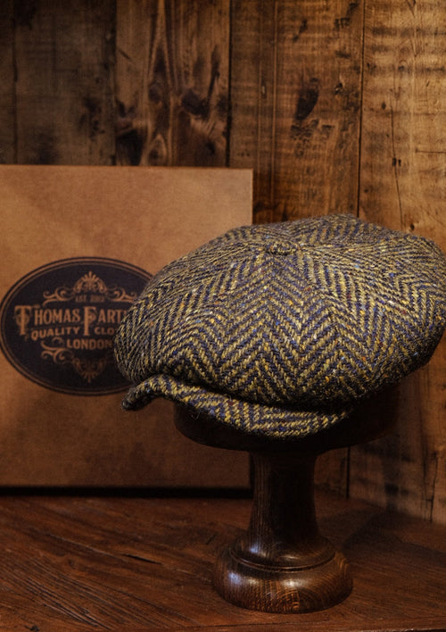 Newman Baker Boy - (Mid-Width) Navy & Green Donegal Tweed