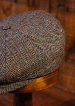 Ridgmount Baker Boy - (Narrow Width) Green Herringbone Donegal Tweed