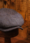 Ridgmount Baker Boy (Narrow Width) Navy Herringbone Donegal Tweed