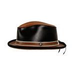 Rocky | Mens Leather Fedora Hat