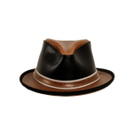 Rocky | Mens Leather Fedora Hat