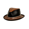 Rocky | Mens Leather Fedora Hat