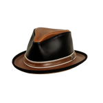 Rocky | Mens Leather Fedora Hat