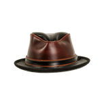 Rocky | Mens Leather Fedora Hat