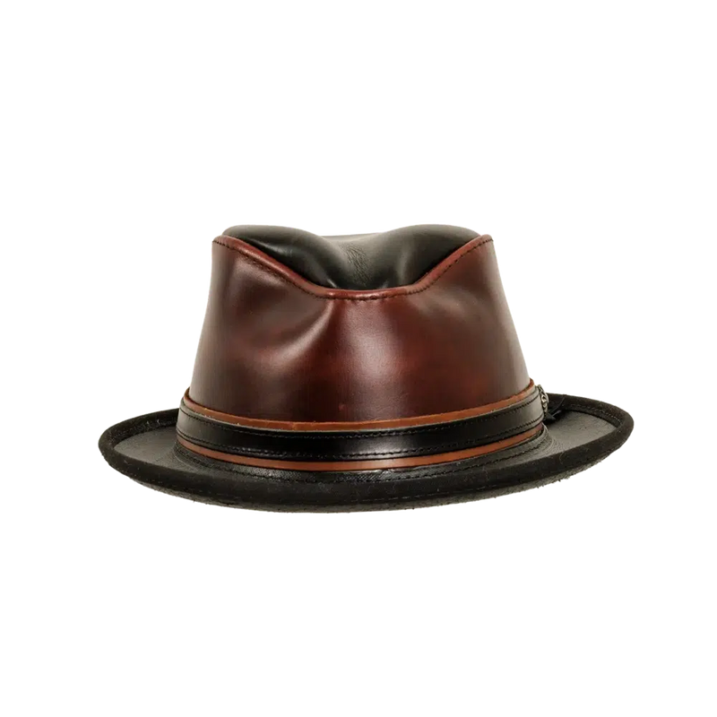 Rocky | Mens Leather Fedora Hat