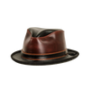 Rocky | Mens Leather Fedora Hat