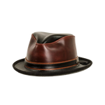 Rocky | Mens Leather Fedora Hat