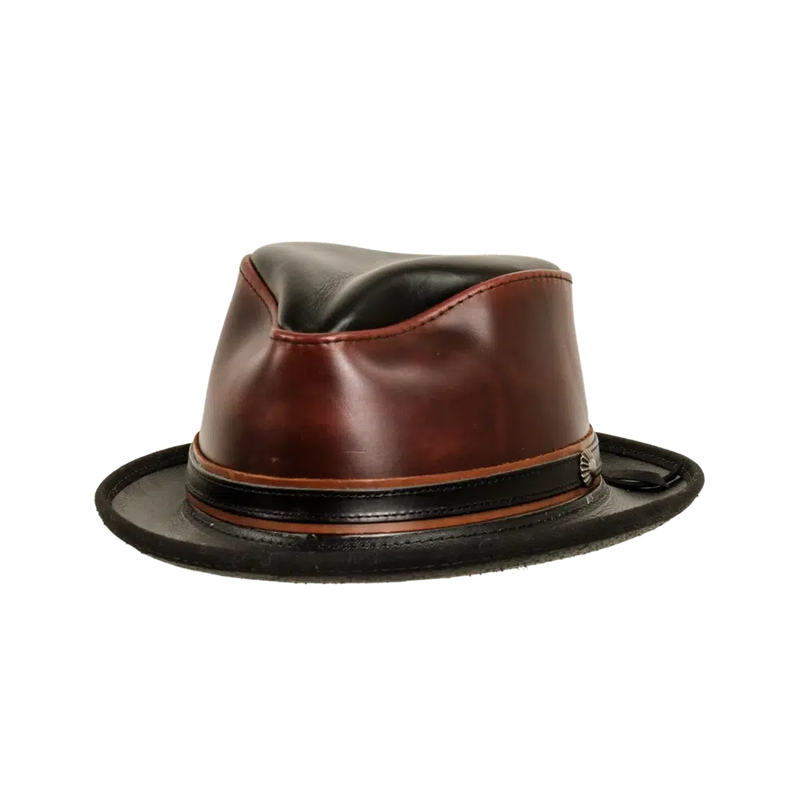 Rocky | Mens Leather Fedora Hat