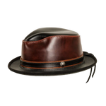 Rocky | Mens Leather Fedora Hat