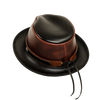 Rocky | Mens Leather Fedora Hat