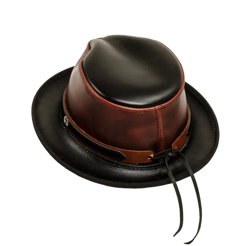 Rocky | Mens Leather Fedora Hat