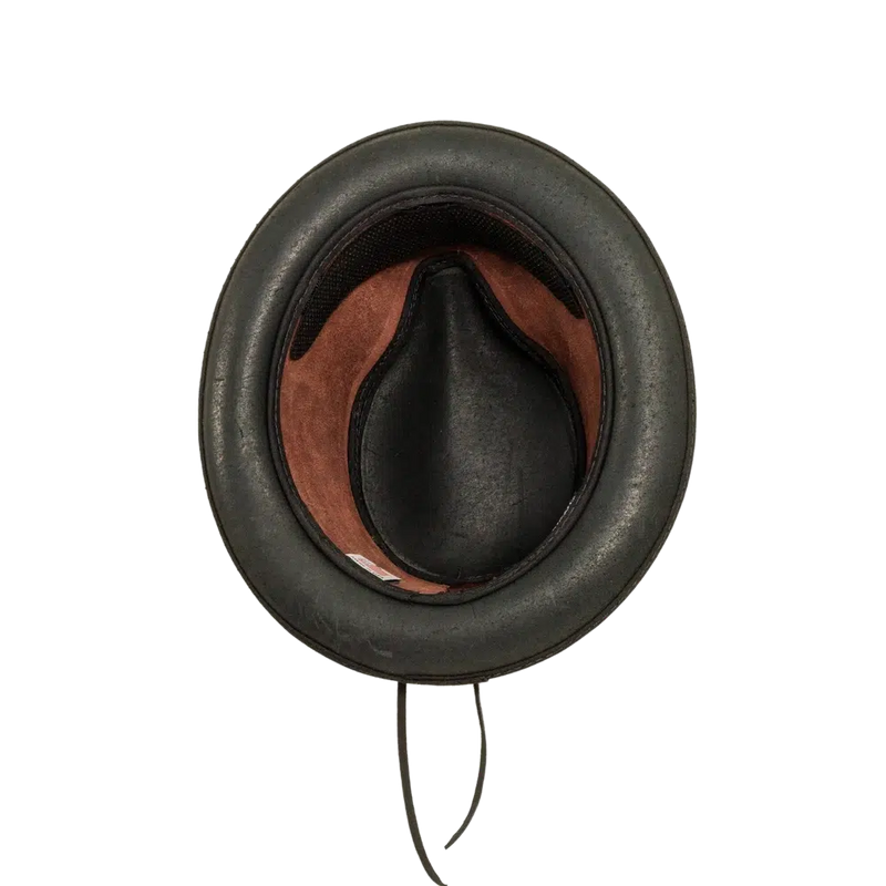 Rocky | Mens Leather Fedora Hat