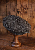 Stanton Baker Boy - (Wide Width) Donegal Tweed Black Herringbone