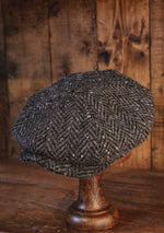 Stanton Baker Boy - (Wide Width) Donegal Tweed Black Herringbone