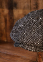 Stanton Baker Boy - (Wide Width) Donegal Tweed Black Herringbone