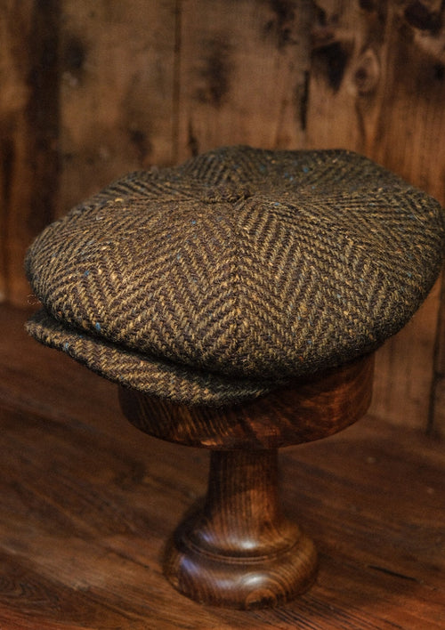 Stanton Baker Boy - (Wide Width) Donegal Tweed Green Herringbone