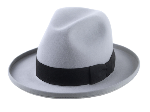 Retro Style Rolled Brim Fedora Hat for Men