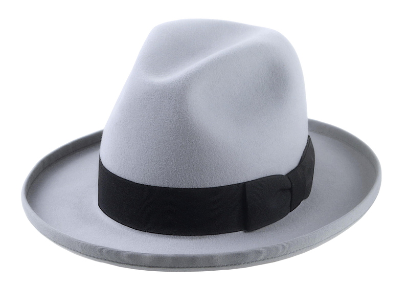 Retro Style Rolled Brim Fedora Hat for Men