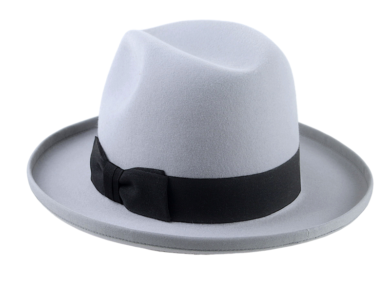 Retro Style Rolled Brim Fedora Hat for Men