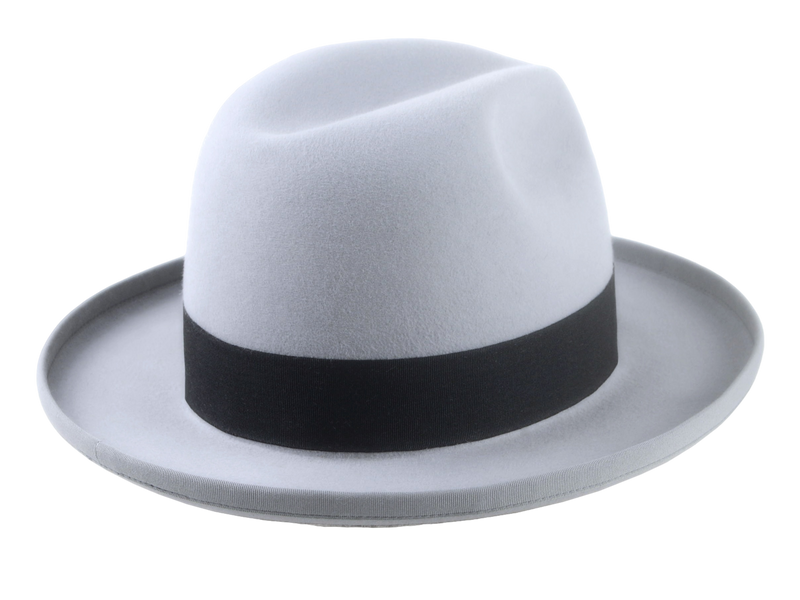 Retro Style Rolled Brim Fedora Hat for Men