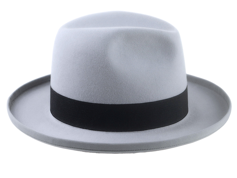 Retro Style Rolled Brim Fedora Hat for Men