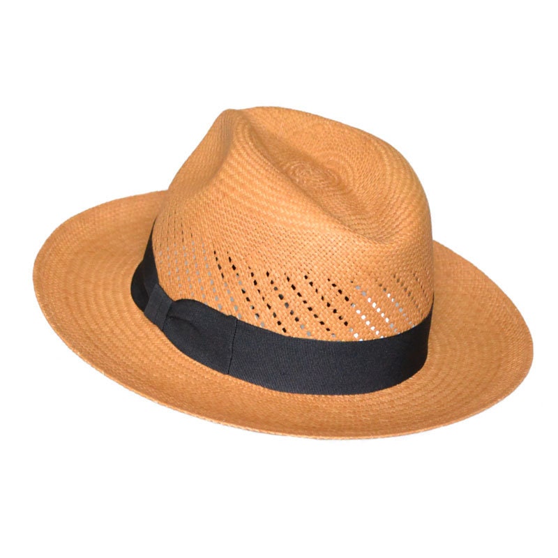 Advanced Original Panama Hat-Brown Toquilla Straw-Handwoven in Ecuador(HatBox Included)