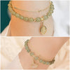 Lucky Wada Jade gold leaf bracelet