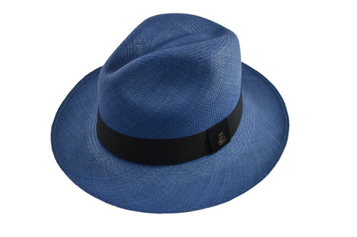 Advanced Original Panama Hat-Electric Blue Toquilla Straw-Handwoven in Ecuador(HatBox Included)