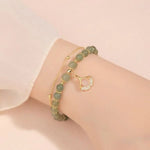 Lucky Wada Jade gold leaf bracelet