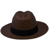 Dark brown-Women handmade Panama Hats