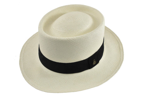 Advanced Original Panama Hat-White Oval Crown-Handwoven in Ecuador (HatBox Included)