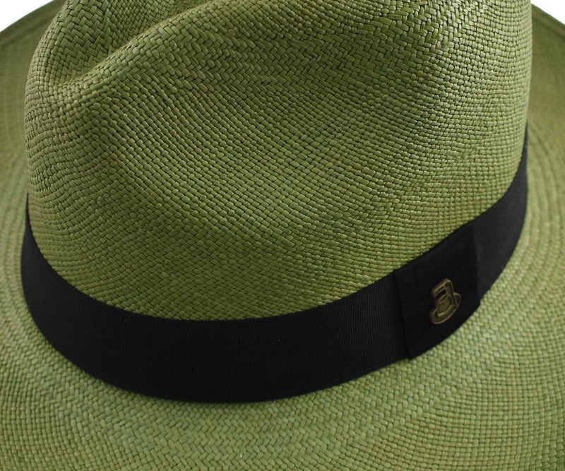 Advanced Original Panama Hat-Verde Oscuro Toquilla Straw | Brown Band-Handwoven in Ecuador(HatBox Included)