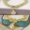 Lucky Wada Jade gold leaf bracelet