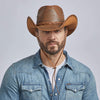 Mens Leather Cowboy Hat - The Hollywood – American Hat Makers