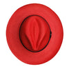 Advanced Original Panama Hat-Red Classic Fedora-Handwoven in Ecuador(HatBox Included)