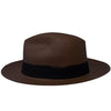 Dark brown-Women handmade Panama Hats