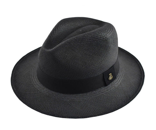 Advanced Original Panama Hat-Black Toquilla Straw-Handwoven in Ecuador (HatBox Included)