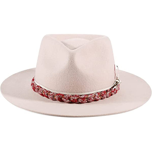 Vintage Fedora Lightning hat-Cream Pink