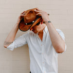 Cyclone - Mens Leather Cowboy Hat - Leather Hat Band