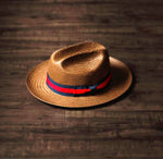 Miller Ranch Fedora - Patriotic Straw [BUY 2 FREE SHIPPING & BOX PACKING]