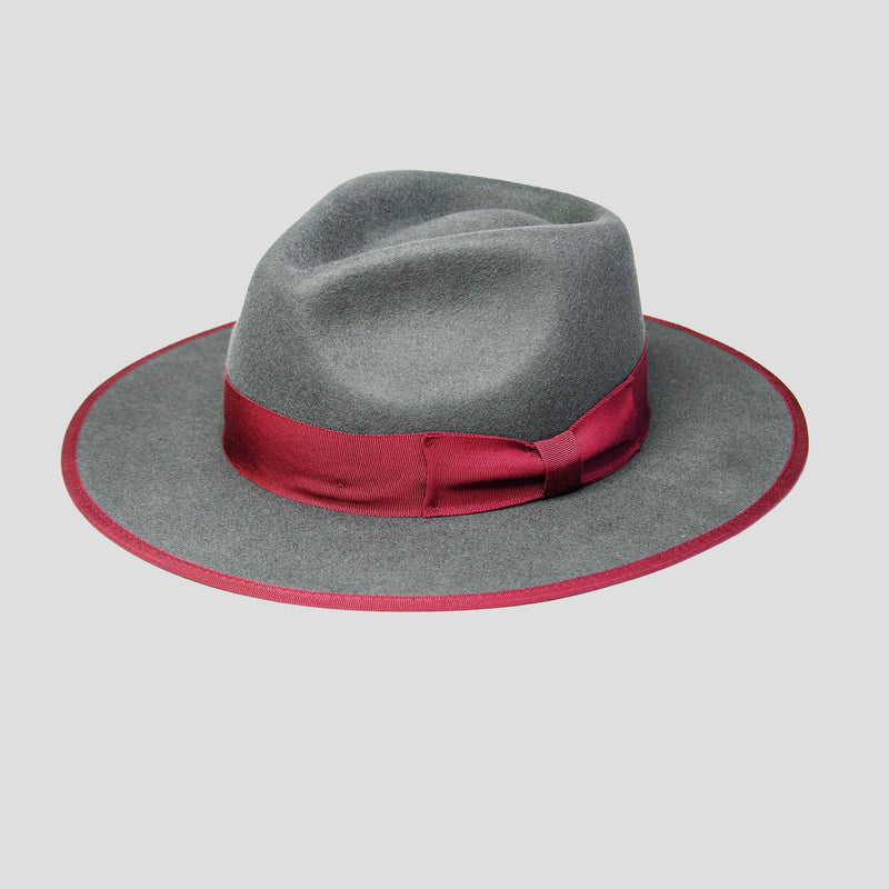 Ferguson Fedora - Slate+Burgundy [Fast shipping and box packing]