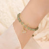 Lucky Wada Jade gold leaf bracelet