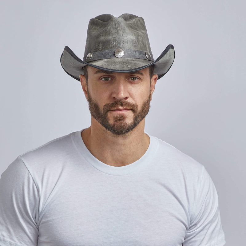 Cyclone - Mens Leather Cowboy Hat - Leather Hat Band